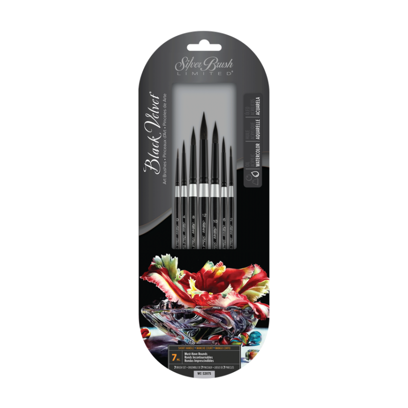 "Must-Have" Rounds Set/7 - Black Velvet Brushes