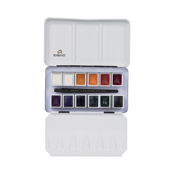 12pan Opaque White Rembrandt Watercolor Metal Box | Spokane Art Supply