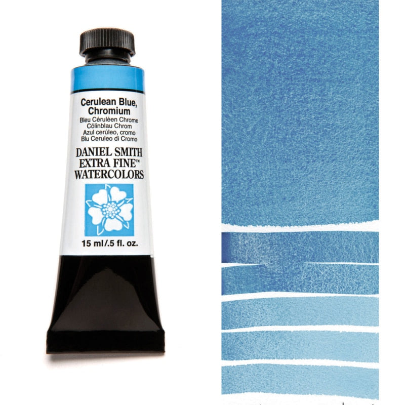 Cerulean Blue, Chromium Daniel Smith Extra Fine Watercolor