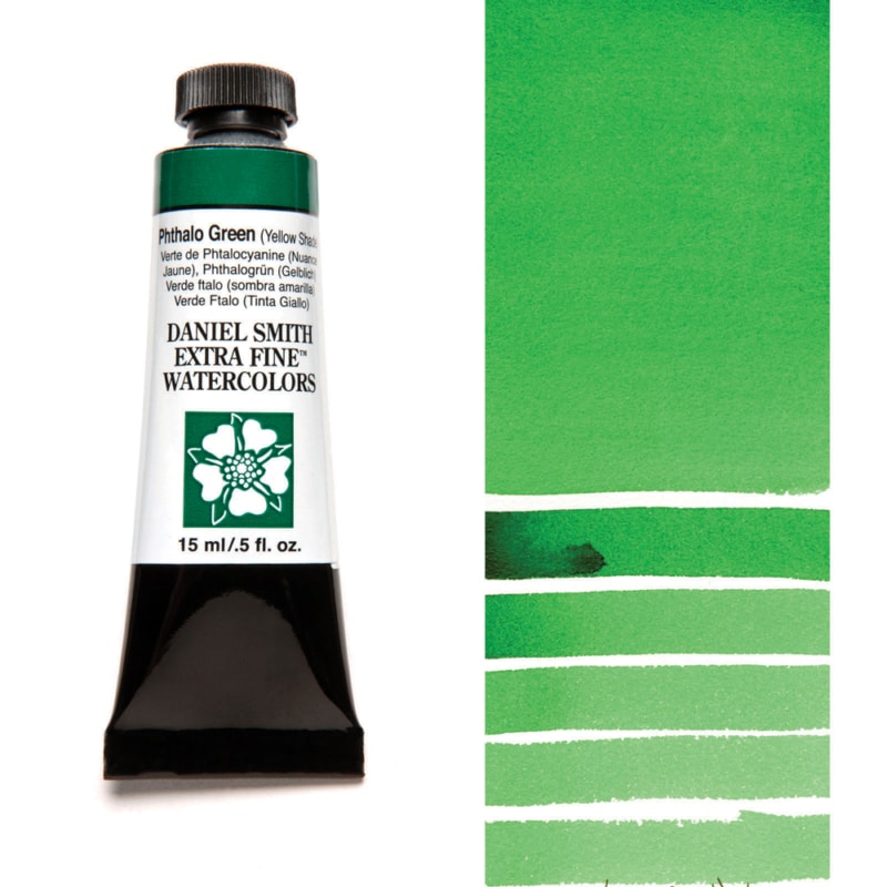 Phthalo Green (Yellow Shade) Green Daniel Smith 15ml Extra Fine Watercolor