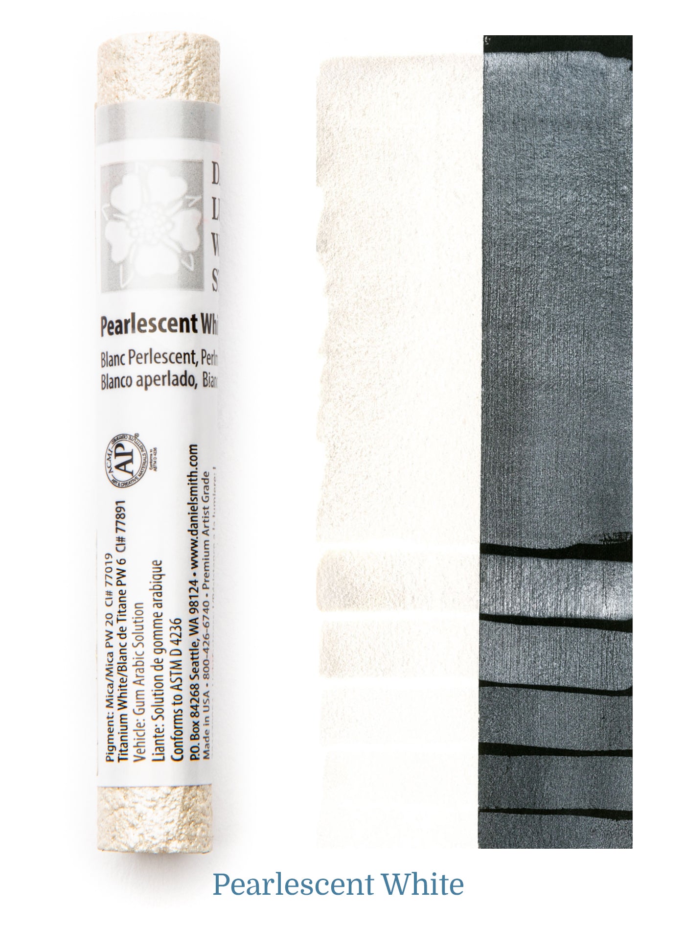 Pearlescent White Daniel Smith Watercolor Stick #054