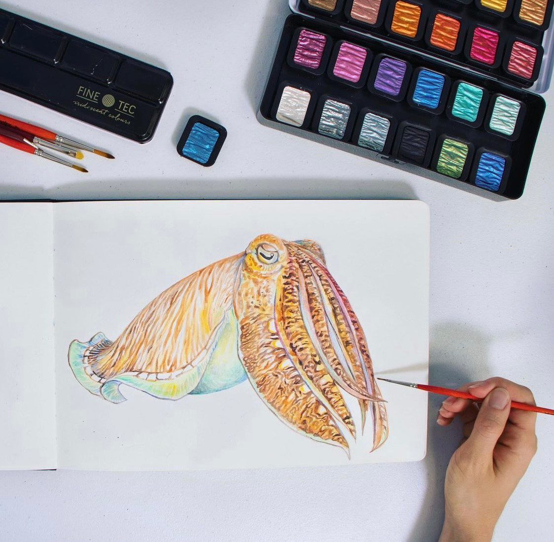 Finetec Pearlescent Watercolor Set of 24 Pearlescent