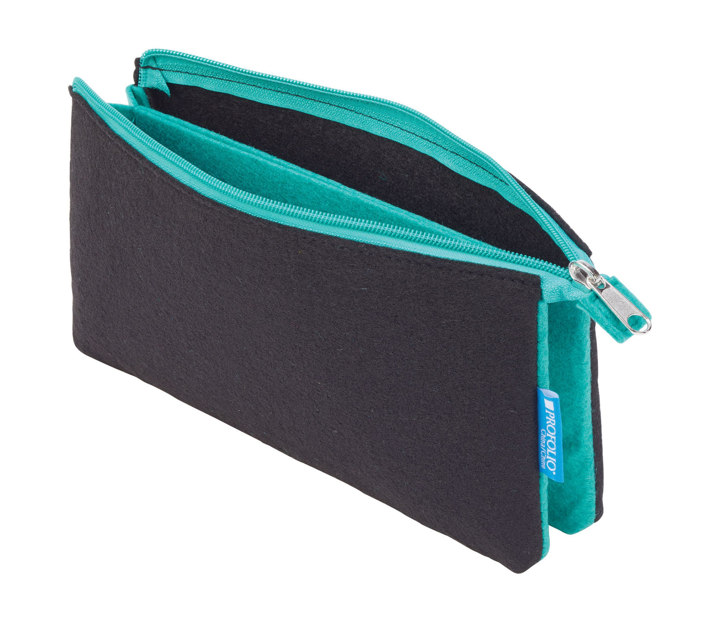 5"x9" Black/Wintergreen Midtown Pouch