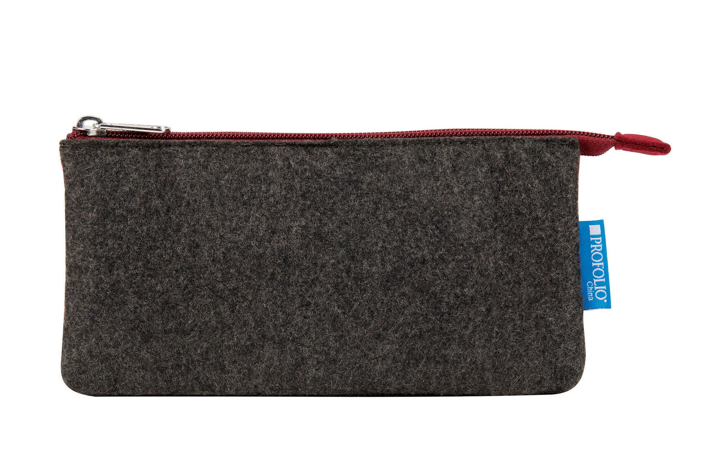 4"x7" Charcoal/Maroon Midtown Pouch