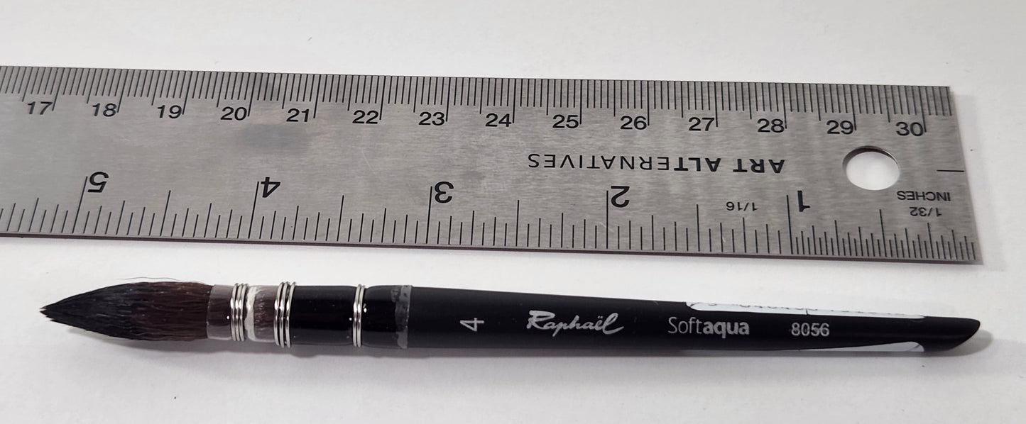 Raphael SoftAqua Size 4 Squirrel Mop Mini Brush
