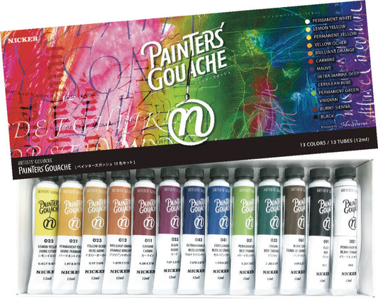 Nicker Painter's Gouache: 13 color set