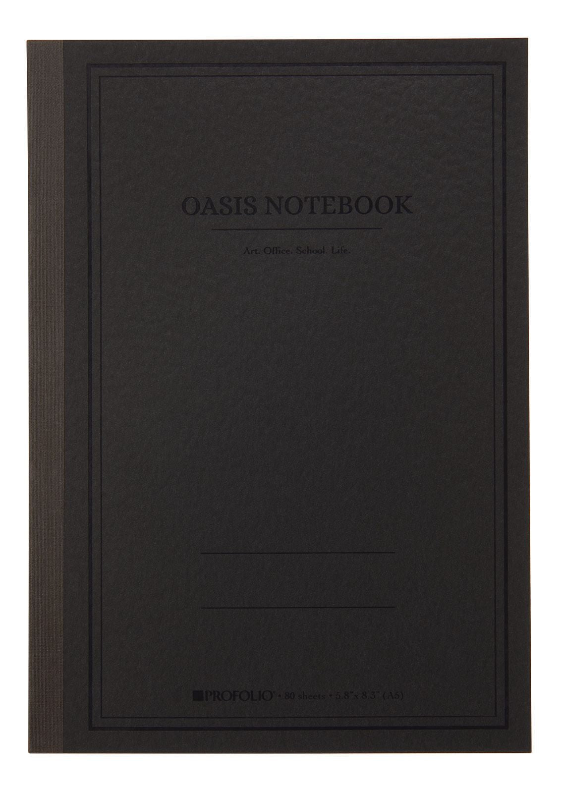 5.8"x 8.3" A5 Medium Charcoal Oasis Notebook