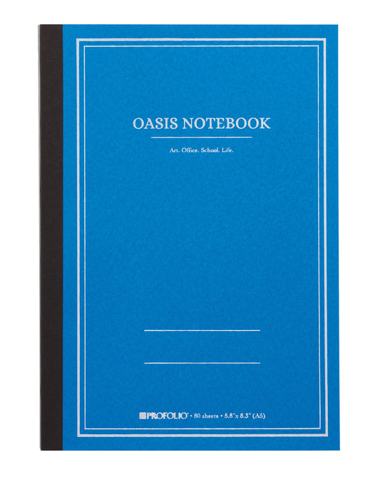 5.8"x 8.3" A5 Medium Sky Blue Oasis Notebook