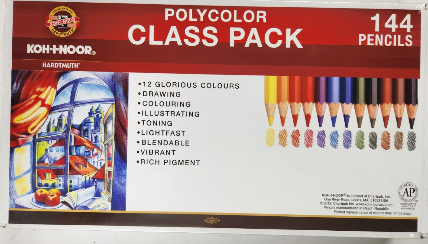 Koh-I-Noor Polycolor Colored Pencil Tin Set of 12