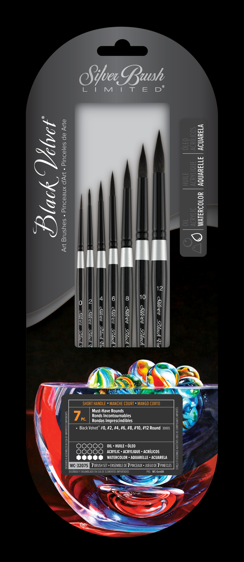 "Must-Have" Rounds Set/7 - Black Velvet Brushes