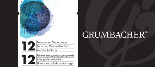 Grumbacher Transparent Watercolor Set: 12 Colors