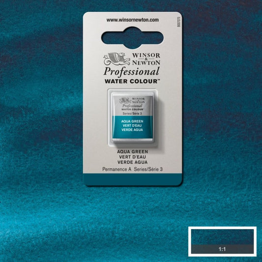 Aqua Green Winsor & Newton half pan