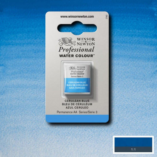 Cerulean Blue Winsor & Newton half pan