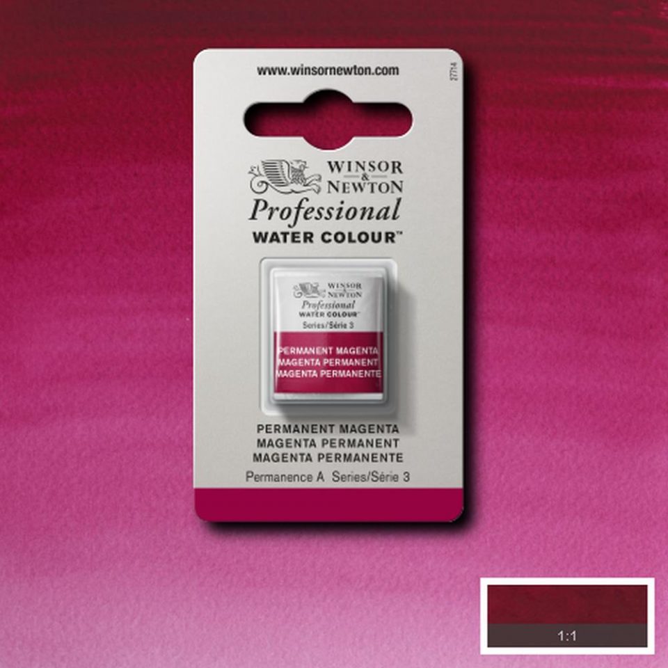 Permanent Carmine Winsor & Newton half pan