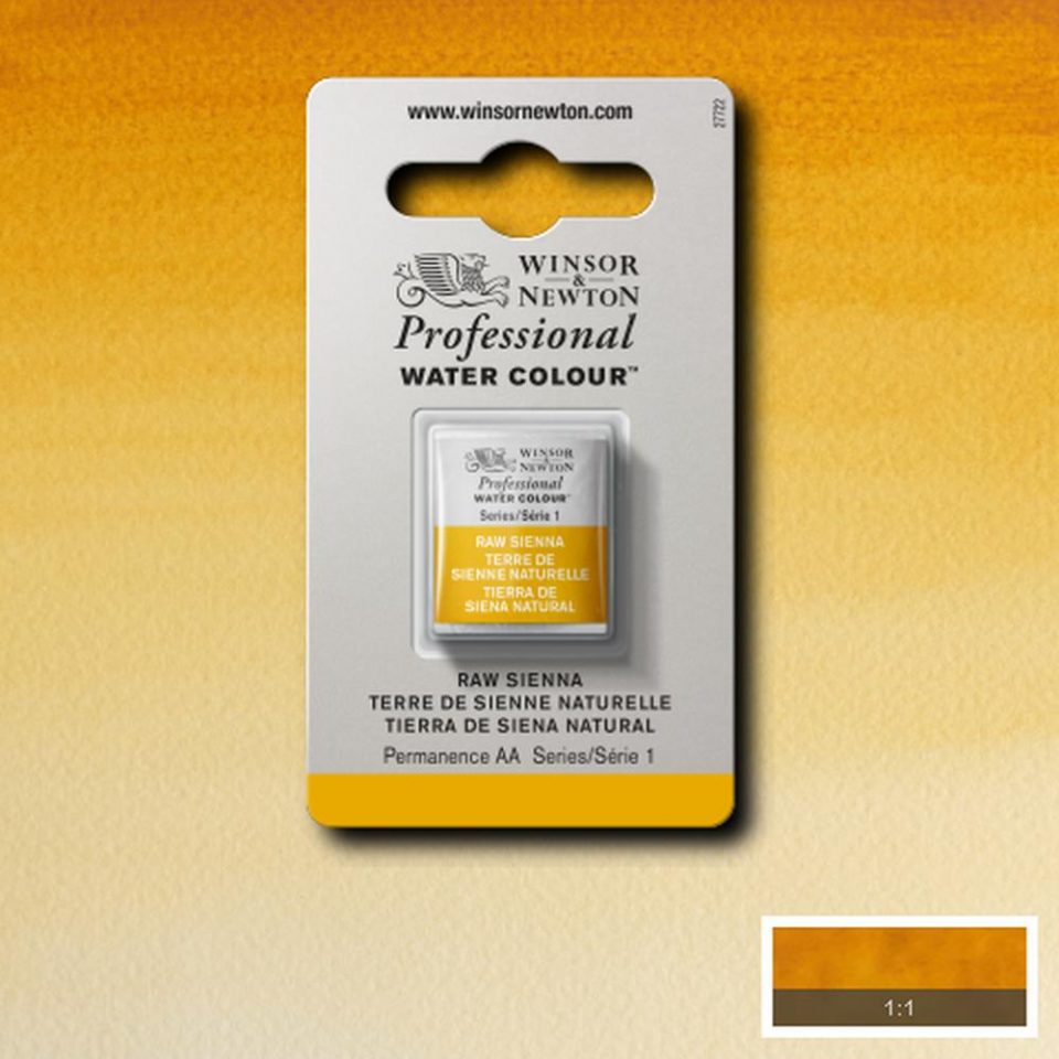 Raw Sienna Winsor & Newton half pan