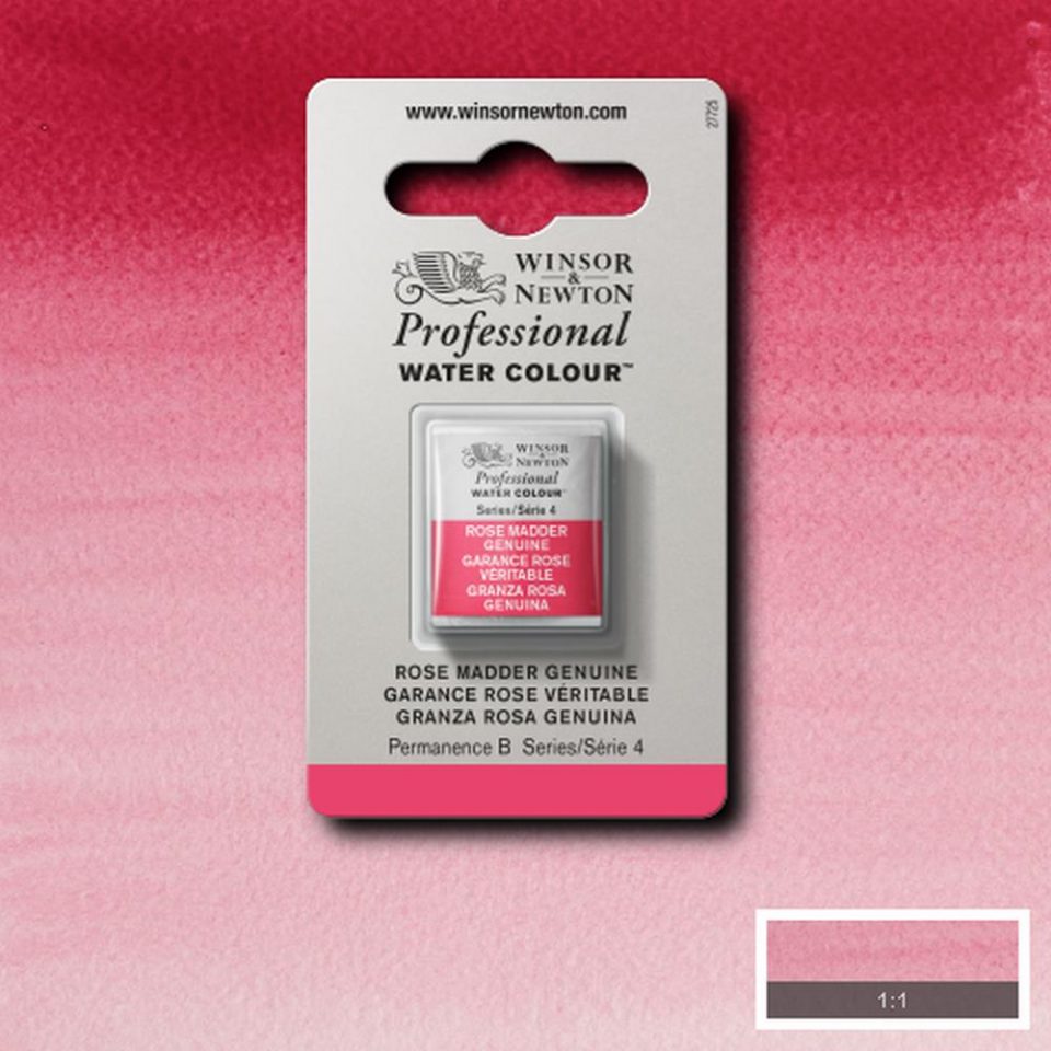 Rose Madder Genuine Winsor & Newton half pan