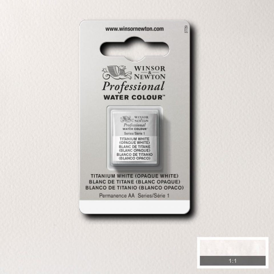 Titanium White Winsor & Newton half pan