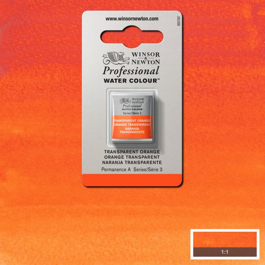 Transparent Orange Winsor & Newton half pan