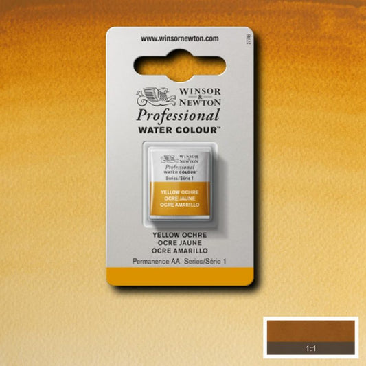 Yellow Ochre Winsor & Newton half pan