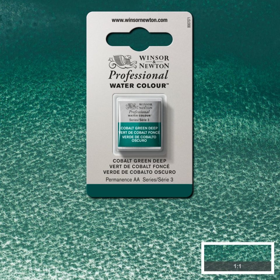 Winsor & Newton Professional Watercolor Half Pan - Cobalt Green Deep