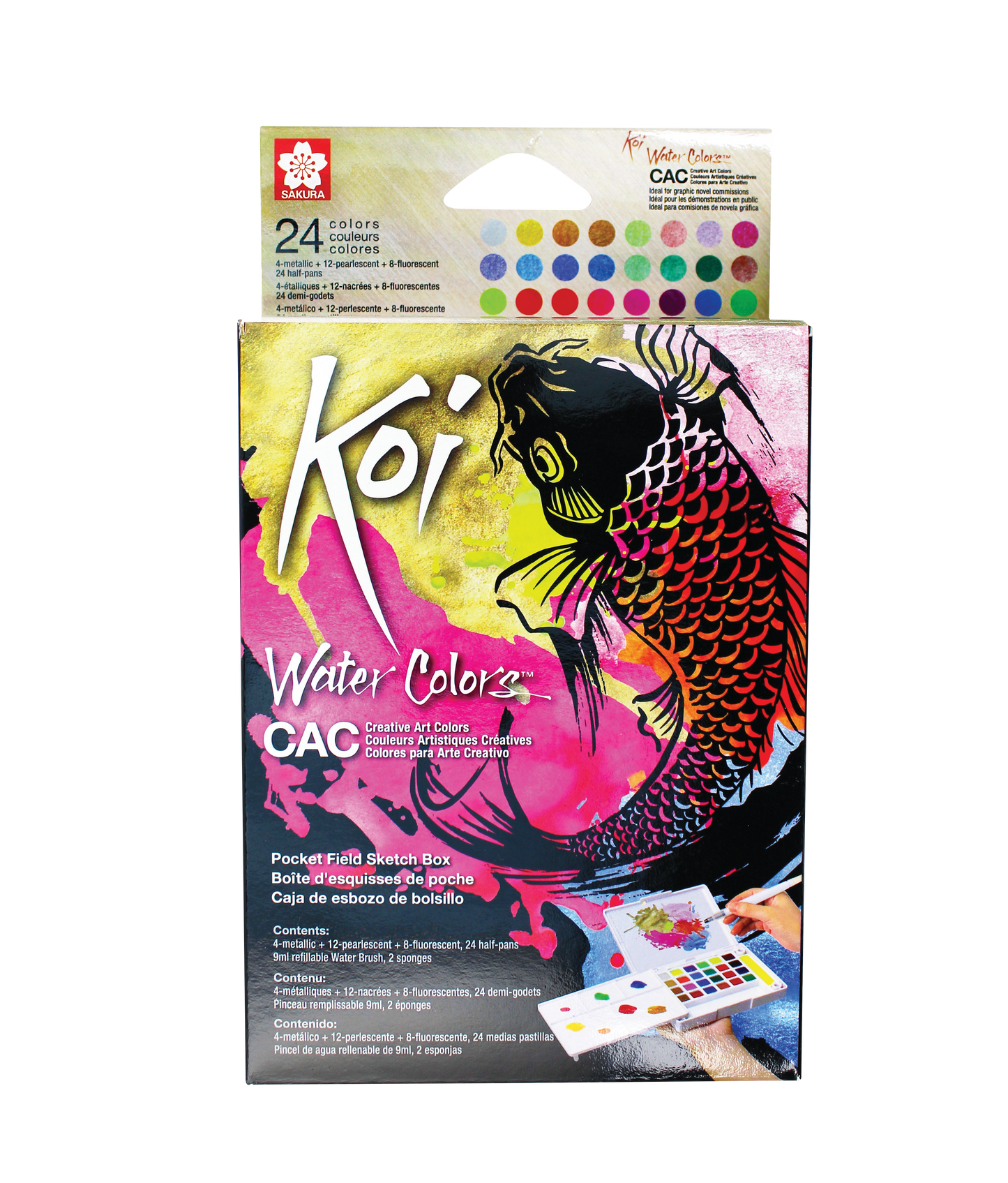 Koi CAC Pocket Field Sketch Box: 24 Colors
