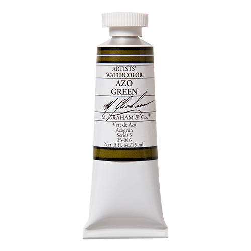 Azo Green 016 M Graham Watercolor .5oz tube