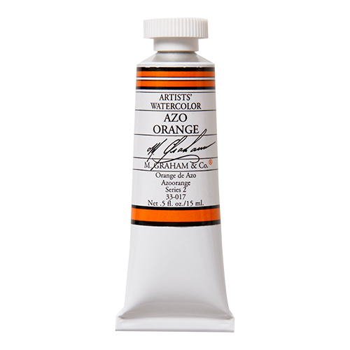 Azo Orange 017 M Graham Watercolor .5oz tube