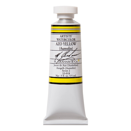 Azo Yellow 018 M Graham Watercolor .5oz tube