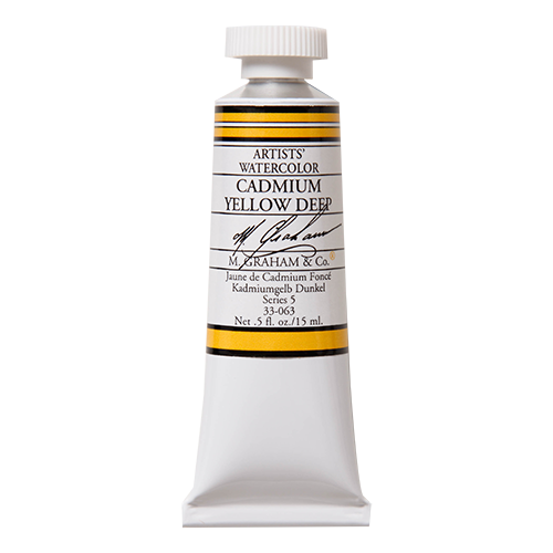 Cadmium Yellow Deep 063 M Graham Watercolor .5oz tube