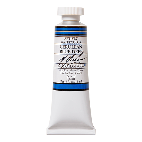 Cerulean Blue Deep 081 M Graham Watercolor .5oz tube