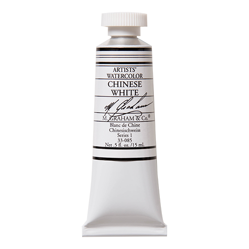 Chinese White 085 M Graham Watercolor .5oz tube