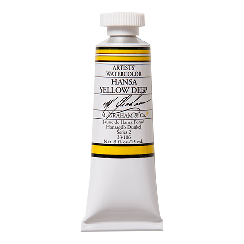 Hansa Yellow Deep 106 M Graham Watercolor .5oz tube