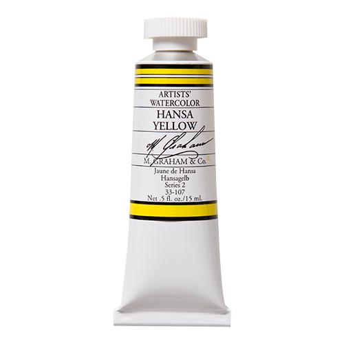 Hansa Yellow 107 M Graham Watercolor .5oz tube