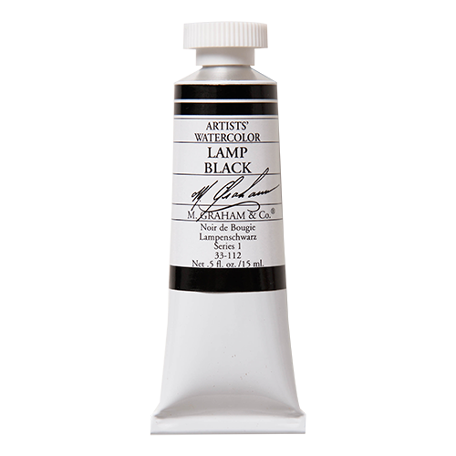 Lamp Black 112 M Graham Watercolor .5oz tube