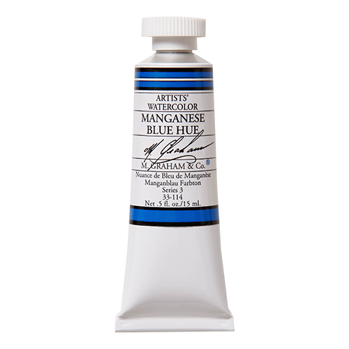 Manganese Blue Hue 114 M Graham Watercolor .5oz tube