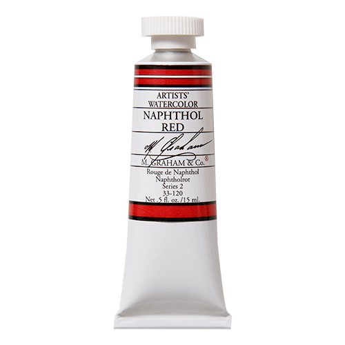 Naphthol Red 120 M Graham Watercolor .5oz tube