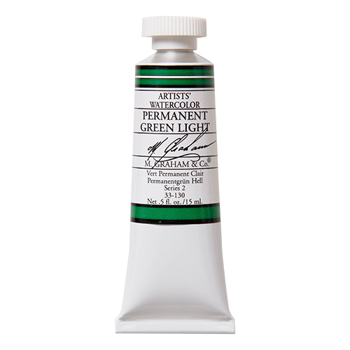 Permanent Green Light 130 M Graham Watercolor .5oz tube