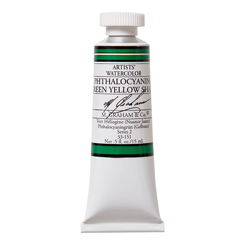 Phthalocyanine Green Yellow Shade 151 M Graham Watercolor .5oz tube