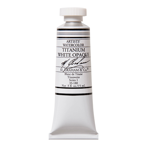 Titanium White 180 M Graham Watercolor .5oz tube