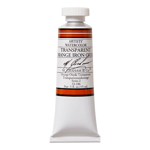 Transparent Orange Iron 186 M Graham Watercolor .5oz tube