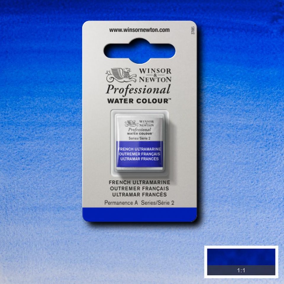 French Ultramarine Winsor & Newton half pan