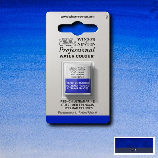 French Ultramarine Winsor & Newton half pan
