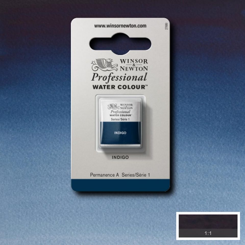 Indigo Winsor & Newton half pan