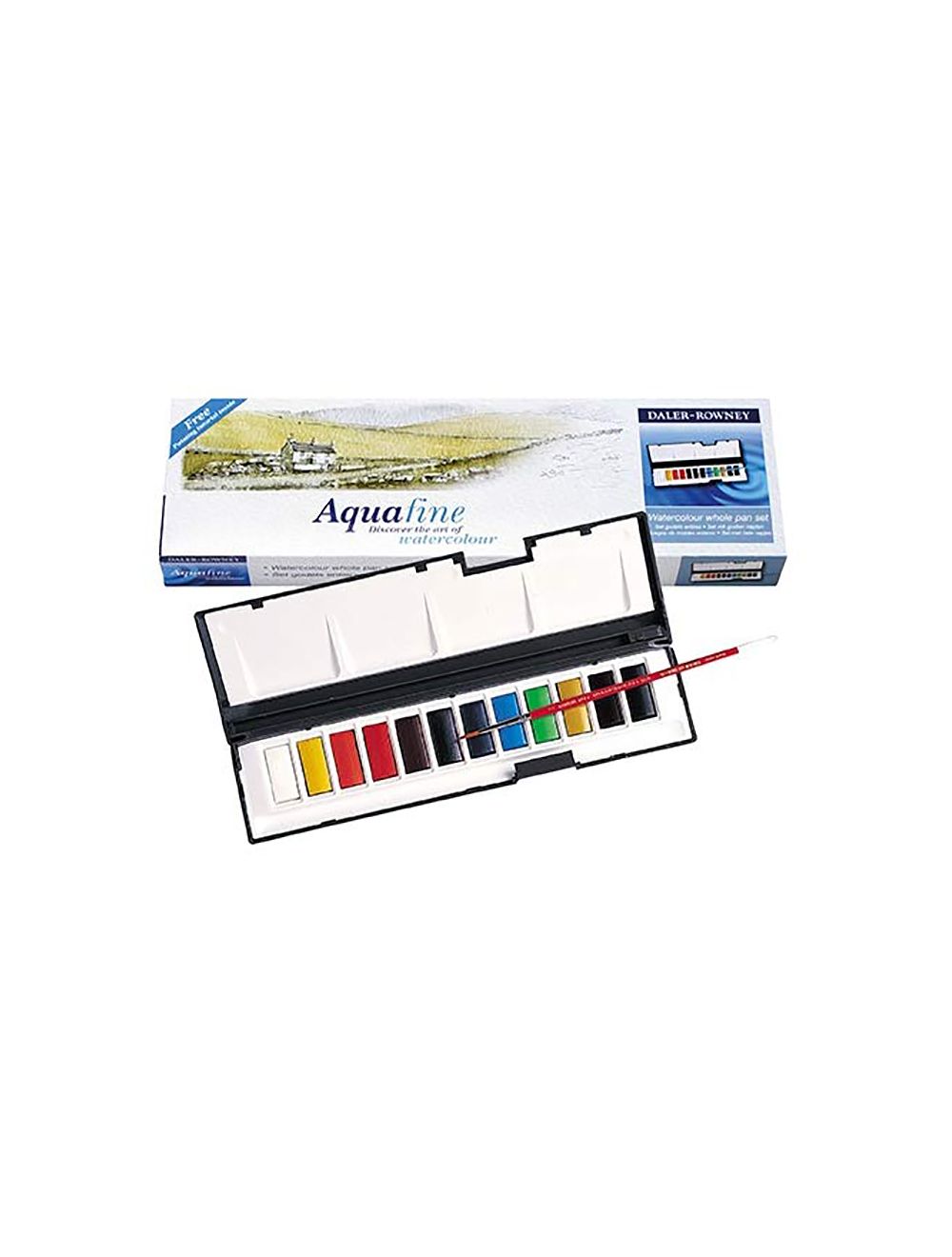 Aquafine Whole Pan Watercolor Set: 12 colors