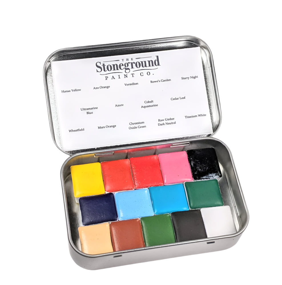 Gouache 14 Large Landscape Stoneground Paint Co. Metal Palette