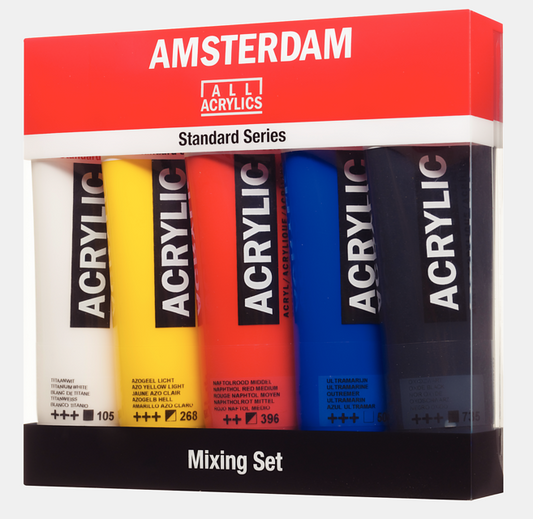 Mixing Acrylic Set: 5 x 120ml tubes from Amsterdam