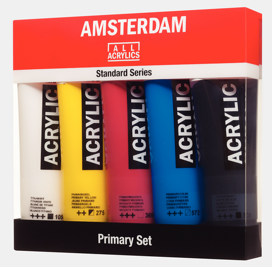 Primary Acrylic Set: 5 x 120ml tubes from Amsterdam