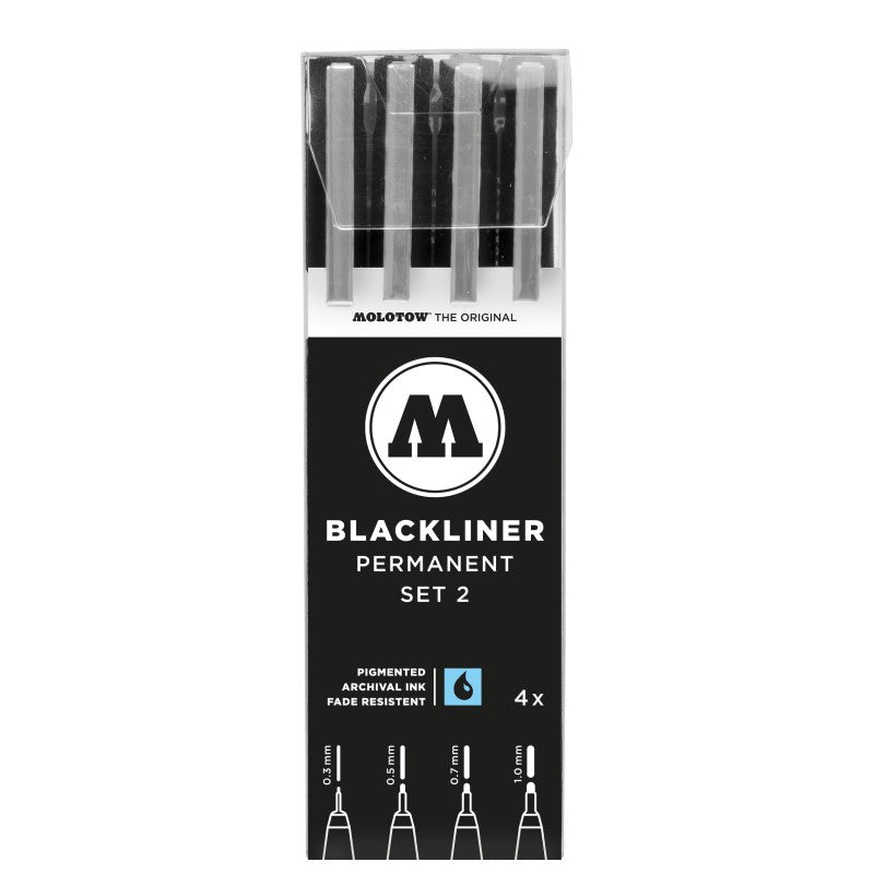 Blackliner Permanent Set 2 - 4 markers