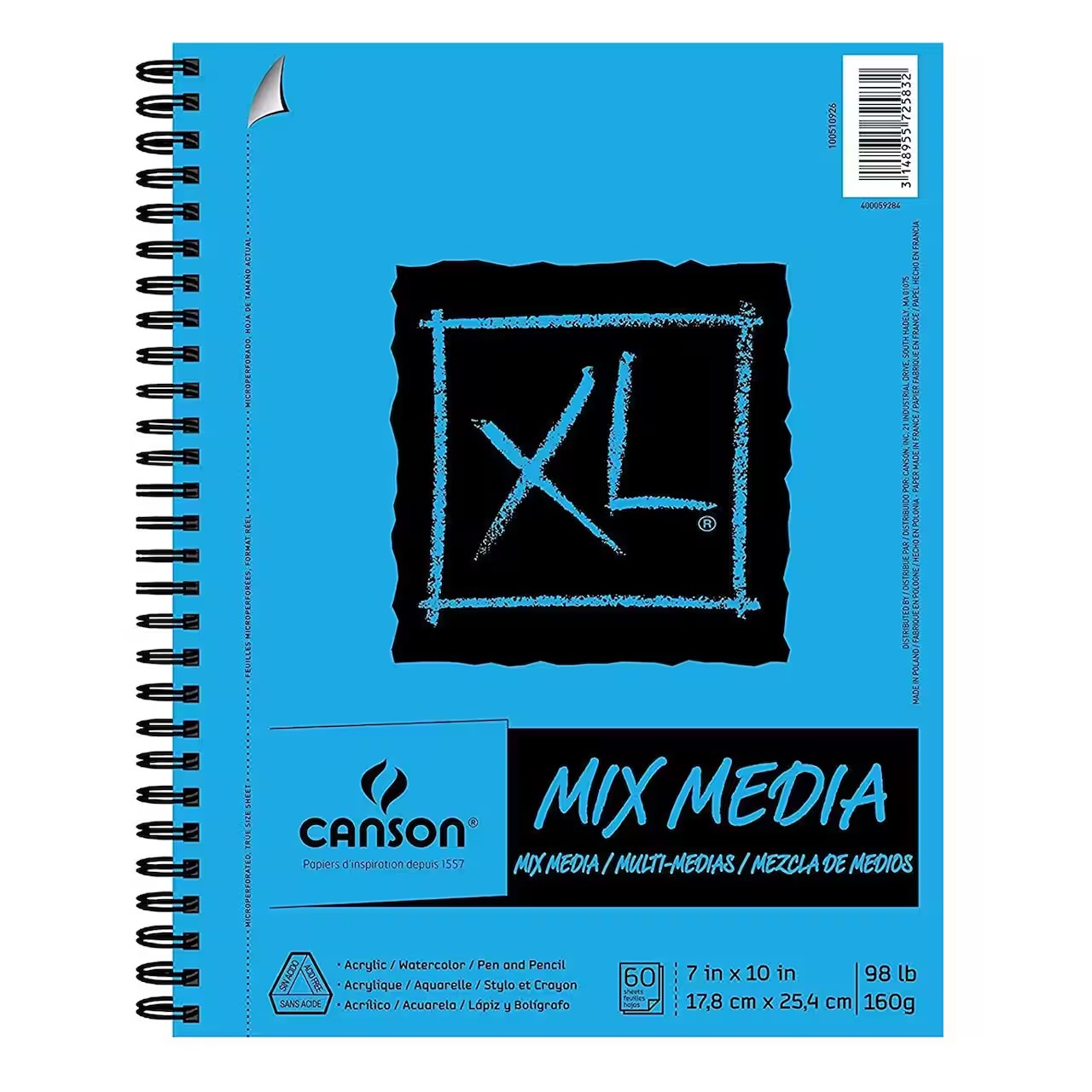 7"x10" Canson #400064141 Mix Media Pad: 30 sheets