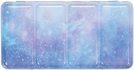 BLUE RAIN Empty Watercolor Tin/Palette with 52 half pans